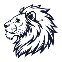 A bold wild lion head hipster logo featuring a majestic mane, vintage glasses, and a stylish beard, blending fierce wilderness with modern hipster aesthetics.