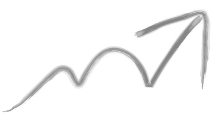 黒色のホップステップジャンプ矢印水彩2