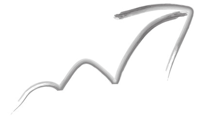 黒色のホップステップジャンプ矢印水彩3