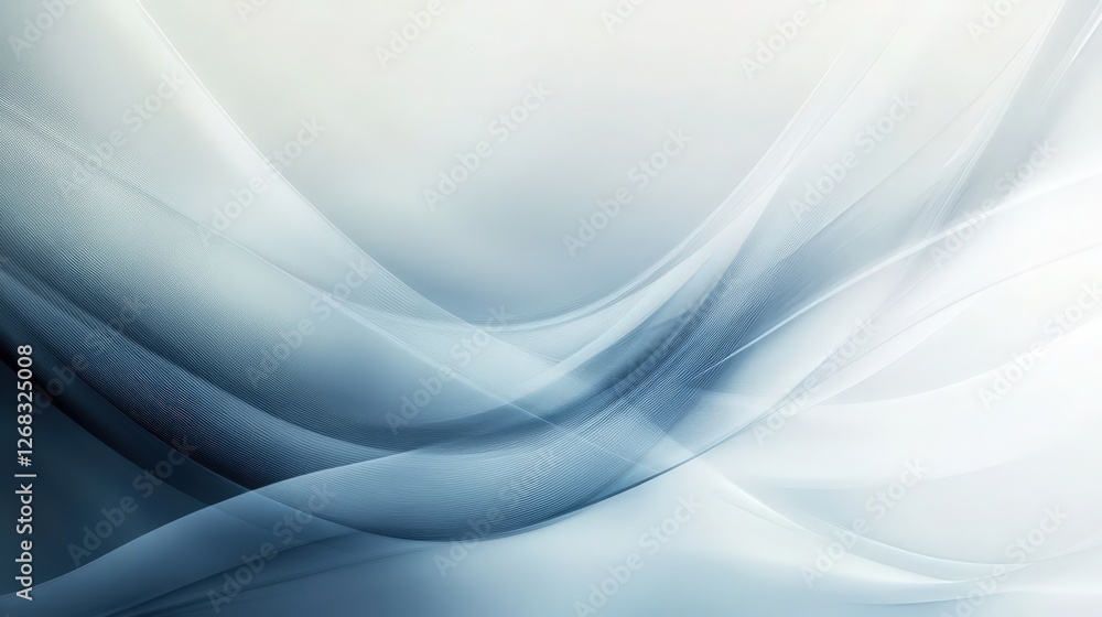 Poster elegant abstract background with flowing lines and soft blue tones