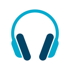 headphones icon, audio symbol, music device