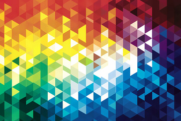 A lively abstract geometric design with triangular shapes in a limited color scheme, exuding a modern and dynamic feel.