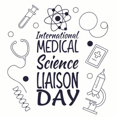 INTERNATIONAL MEDICAL SCIENCE LIAISON DAY silhouette vector