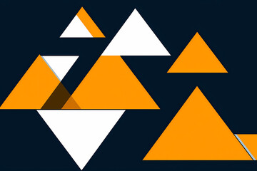 A lively abstract geometric design with triangular shapes in a limited color scheme, exuding a modern and dynamic feel.