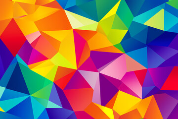 Obraz premium A lively abstract geometric design with triangular shapes in a limited color scheme, exuding a modern and dynamic feel.