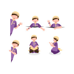 Muslim Boy Illustration