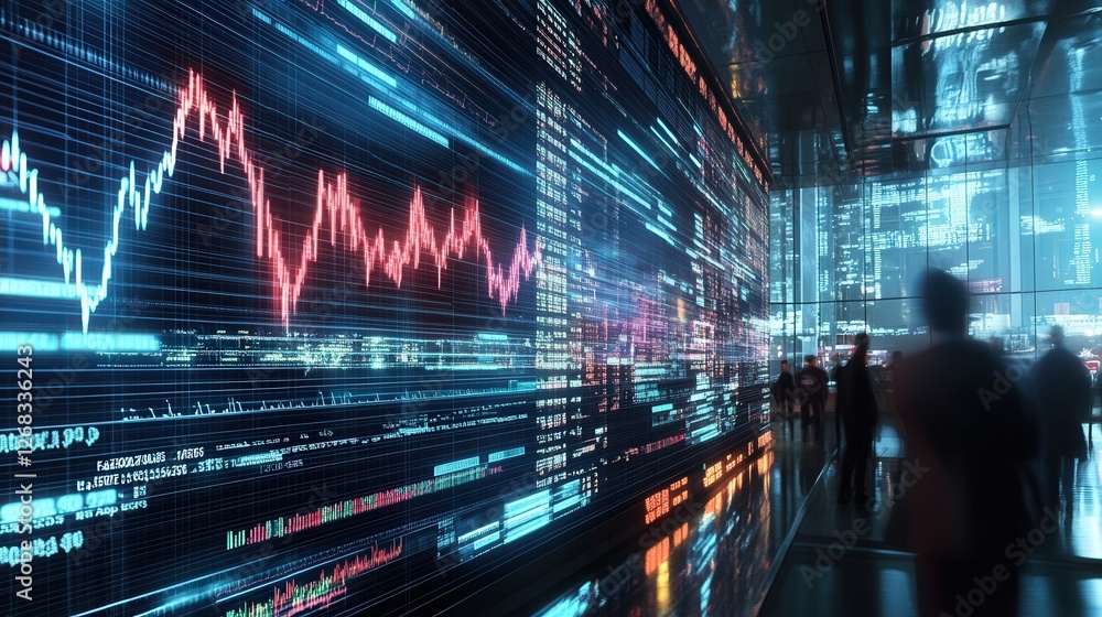 Poster towering cyber-screen displays a heartbeat graph pulsing erratically, reflecting the fear gripping t