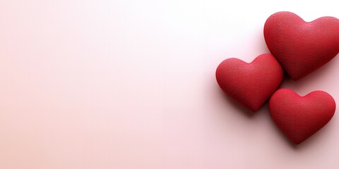 Romantic Red Hearts on Pink Background Valentine s Day Love Affection Romance Concept