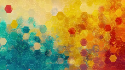 hexagonal network background, showcasing human social connections and the flow of communication within communities