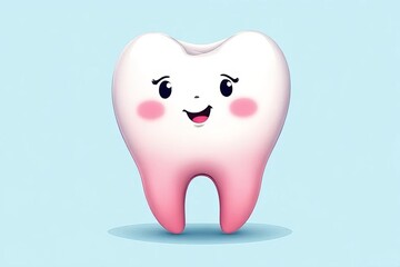 Cute Cartoon Tooth for Healthy Teeth and Oral Care