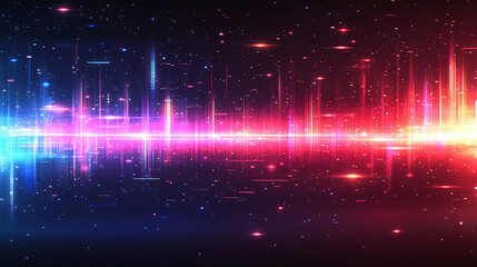 Obraz premium Abstract blue mint and pink background with interlaced digital glitch and distortion effect Symbolizes chaos technology nostalgia and digital transformation Futuristic cyberpunk retro aesthetic