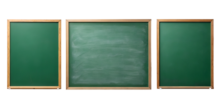 Varied Horizontal Green School Chalkboard Designs for Classrooms, PNG Transparent