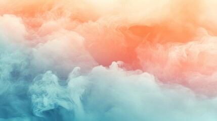 Naklejka premium Clouds in the sky with pastel colors