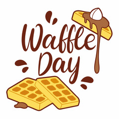 WAFFLE DAY silhouette vector