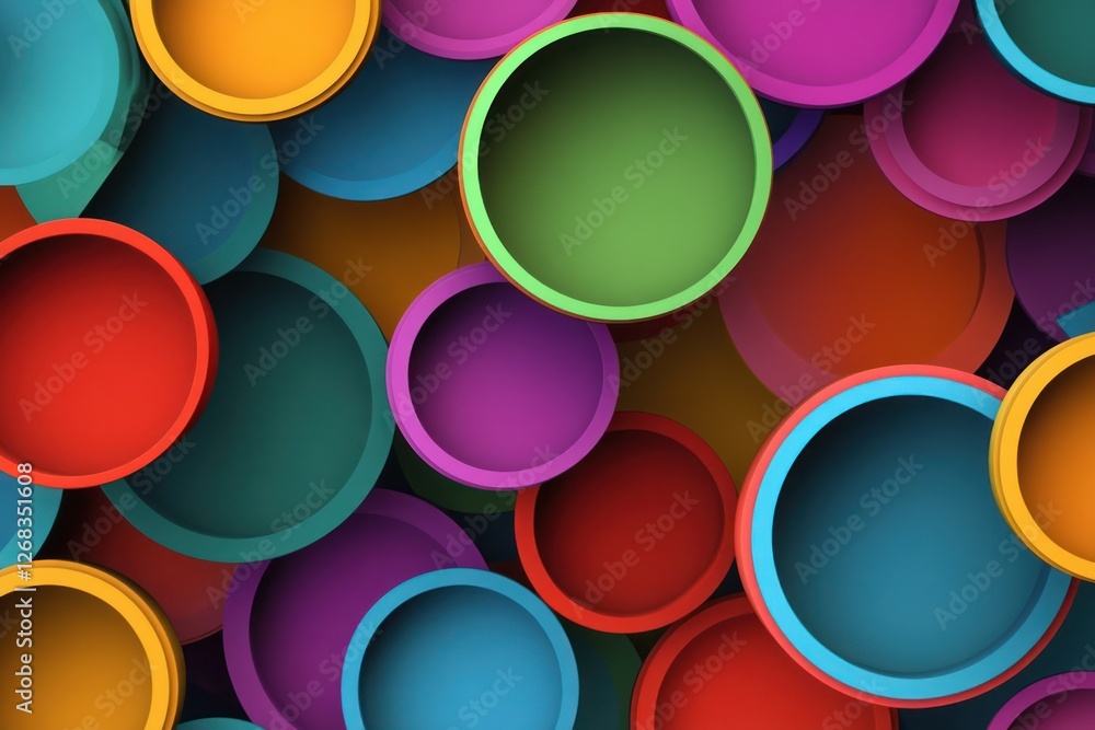 Aufkleber smooth, overlapping circles in varying colors creating a seamless texture.