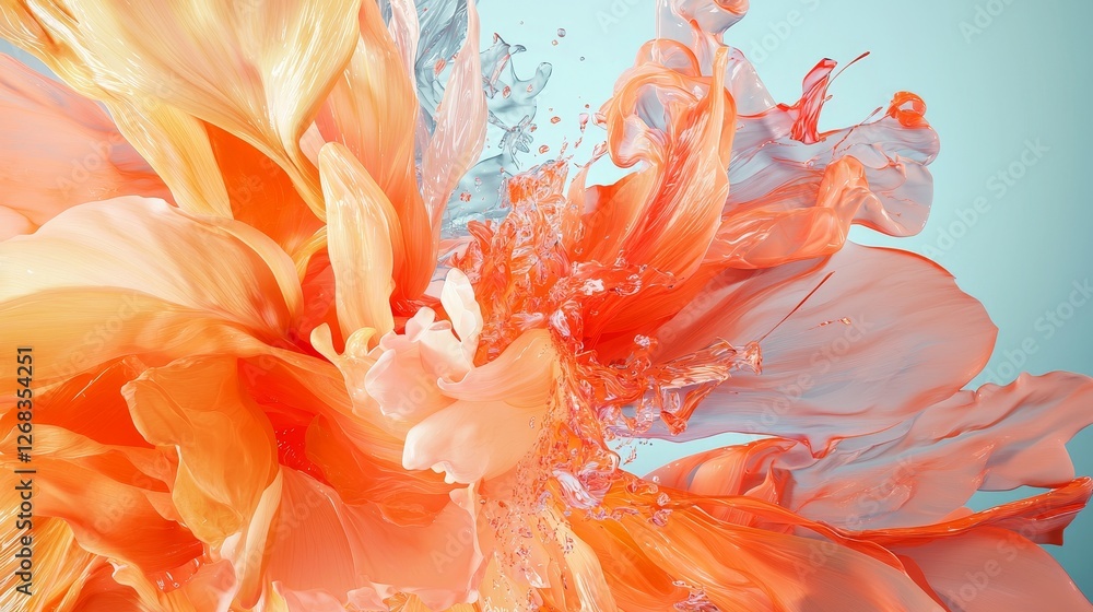 Poster dynamic watercolor explosion abstract studio digital art colorful background close-up creativity unl