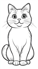 Obraz premium cat white vertebrate felidae felinae whiskers line art facial expression snout carnivores