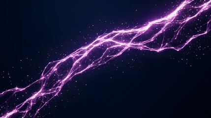 Vibrant Electric Purple Energy Flow with Sparkling Particles