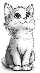 cat white vertebrate felinae felidae whiskers facial expression line art snout carnivores