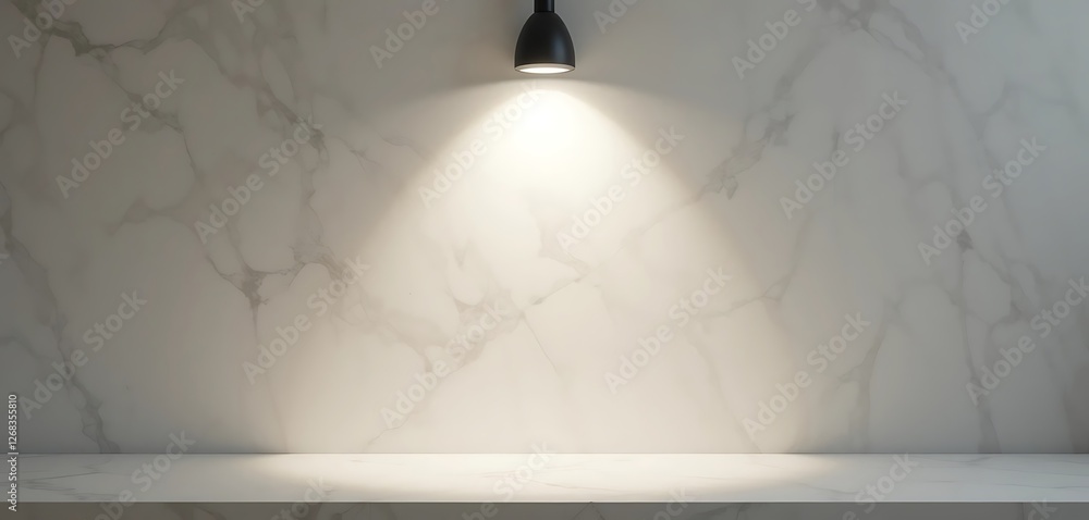 Poster elegant marble backdrop with soft lighting for product display or presentation
