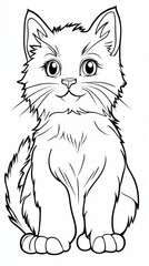 cat white felidae whiskers felinae vertebrate line art facial expression snout clip art