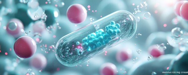 Capsule, Microspheres, Fluid, Medical, Healthcare, Abstract