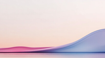 Abstract waves in soft pastel colors create a serene and calming visual effect, perfect for backgrounds and design projects.