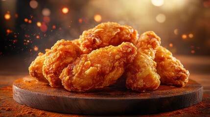 Delicious fried boneless chicken wings with a crispy coating