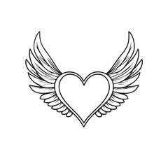 heart with wings Vector 