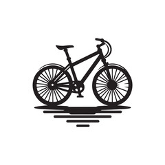 Fototapeta premium Black Color Bicycle silhouette design Vector Illustration, Solid White Background (4).eps