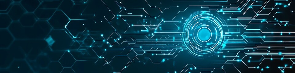 Obraz premium Abstract Digital Network Technology Background Image