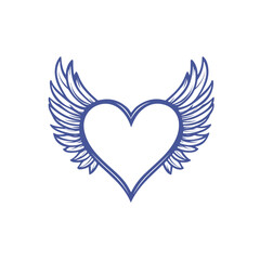 heart with wings Vector 