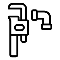 Fototapeta premium pipe wrench icon