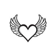 Fototapeta premium heart with wings Vector 