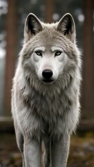 Obraz premium The White Wolf's Gaze