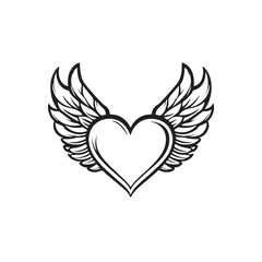 heart with wings Vector 