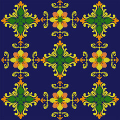 Damask fabric illustration