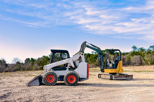 Compact Construction Equipment on a Worksite