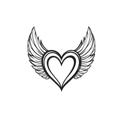 heart with wings Vector 