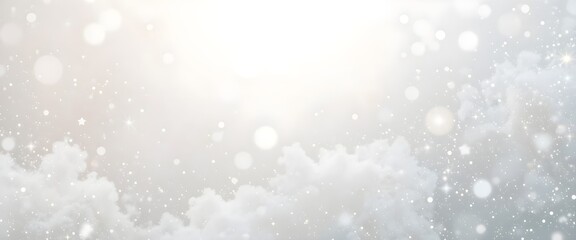 Naklejka premium Elegant Soft Glittering Abstract Background with Sparkling Bokeh Lights and Subtle Pastel Tones for Luxury and Festive Designs