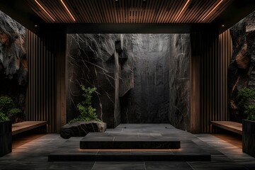 Zen Inspired Meditation Sanctuary in Secluded Forest Retreat