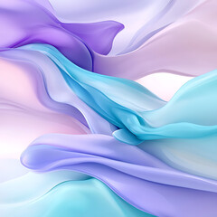 Obraz premium Ethereal Fluid Abstract Flowing Forms with Light Pastel Colors and Gentle Movement in Artistic Design