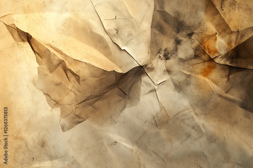 Poster crumpled paper texture background for web site or mobile devices.