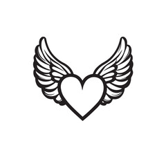 Fototapeta premium heart with wings Vector 