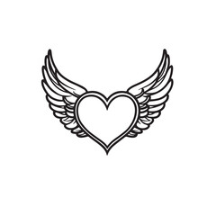 heart with wings Vector 