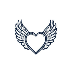 heart with wings Vector 