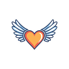heart with wings Vector 