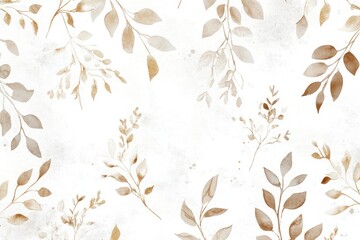 White watercolor patterns with fluid gold embellishments, offering a clean and elegant feel.