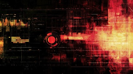 A business-themed background with graphs and digital interfaces Stock photo