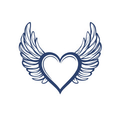 heart with wings Vector 